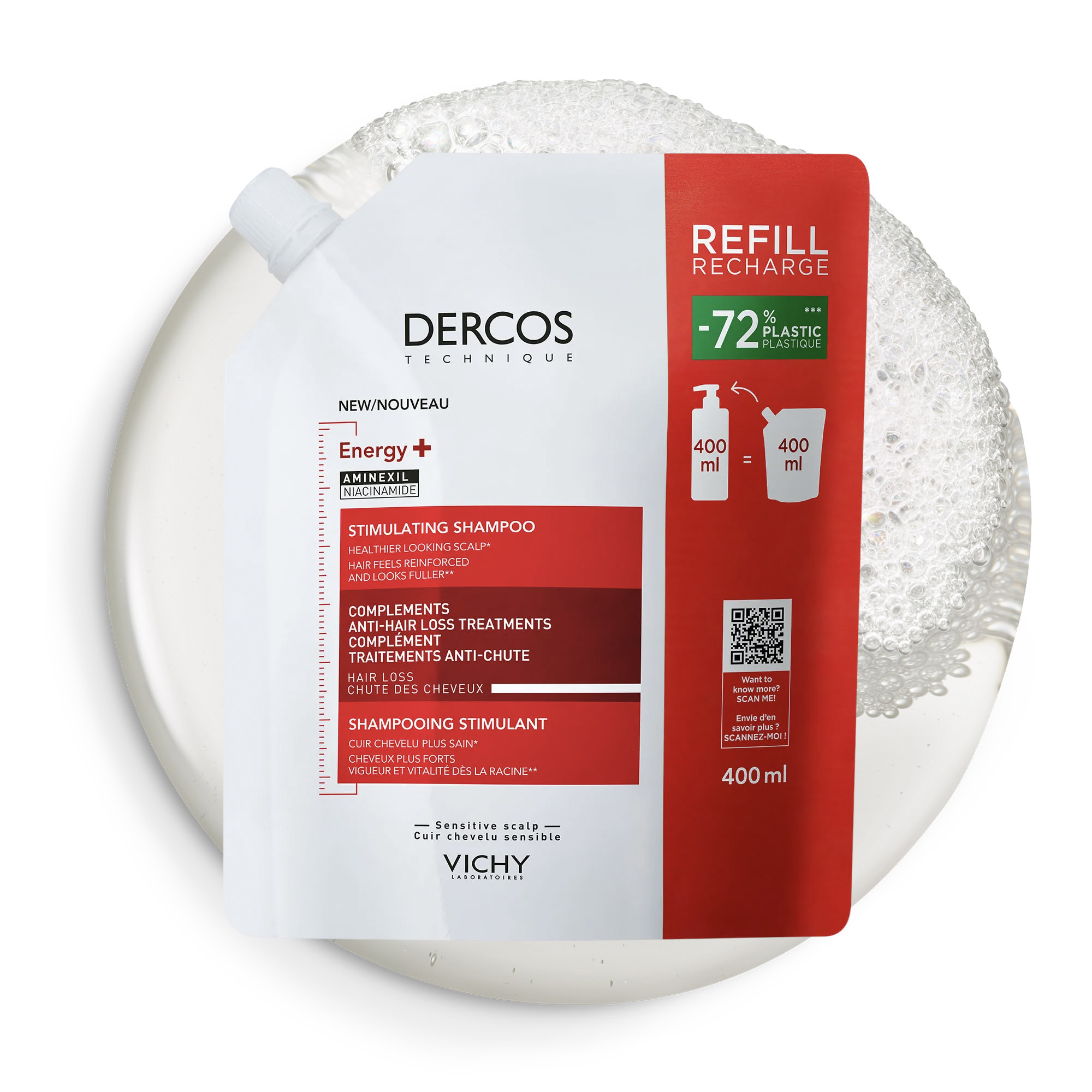 Vichy Dercos Technique - Energy+ Shampoo Energizzante Eco-Ricarica 400 ml
