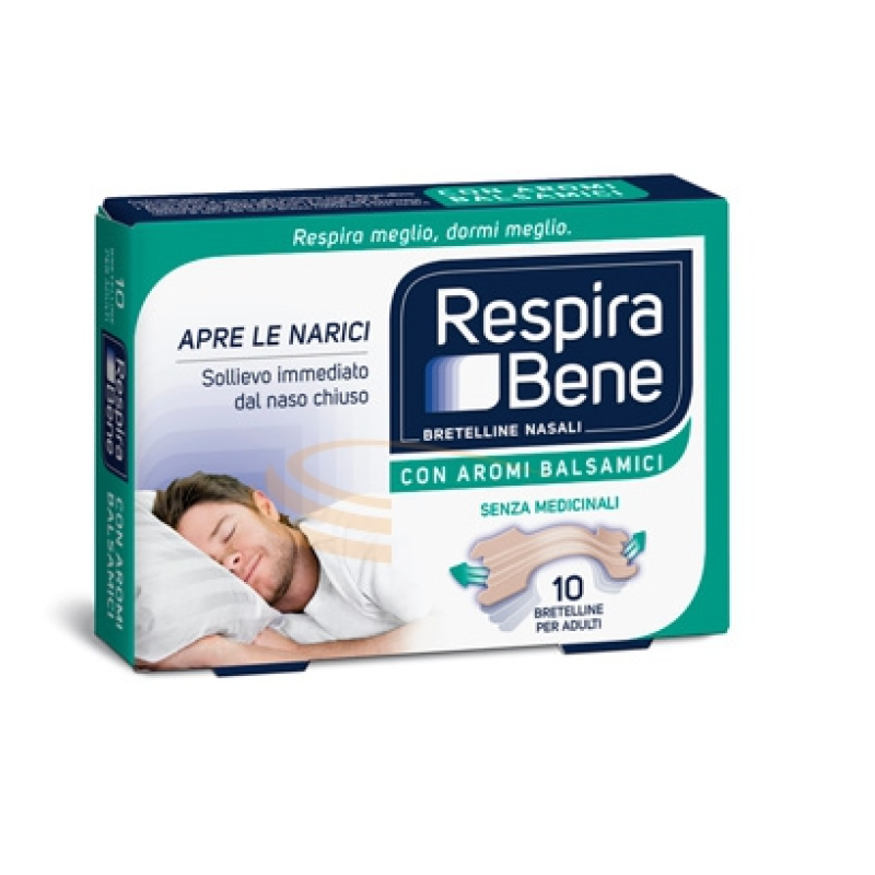  BREATH RIGHT  Cerottini Nasali Aromi Balsamici 10 Pezzi (sostituisce Rinazina RespiraBene=