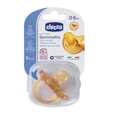 Chicco Physio Soft Gommotto Ciuccio in Lattice 0-6m+