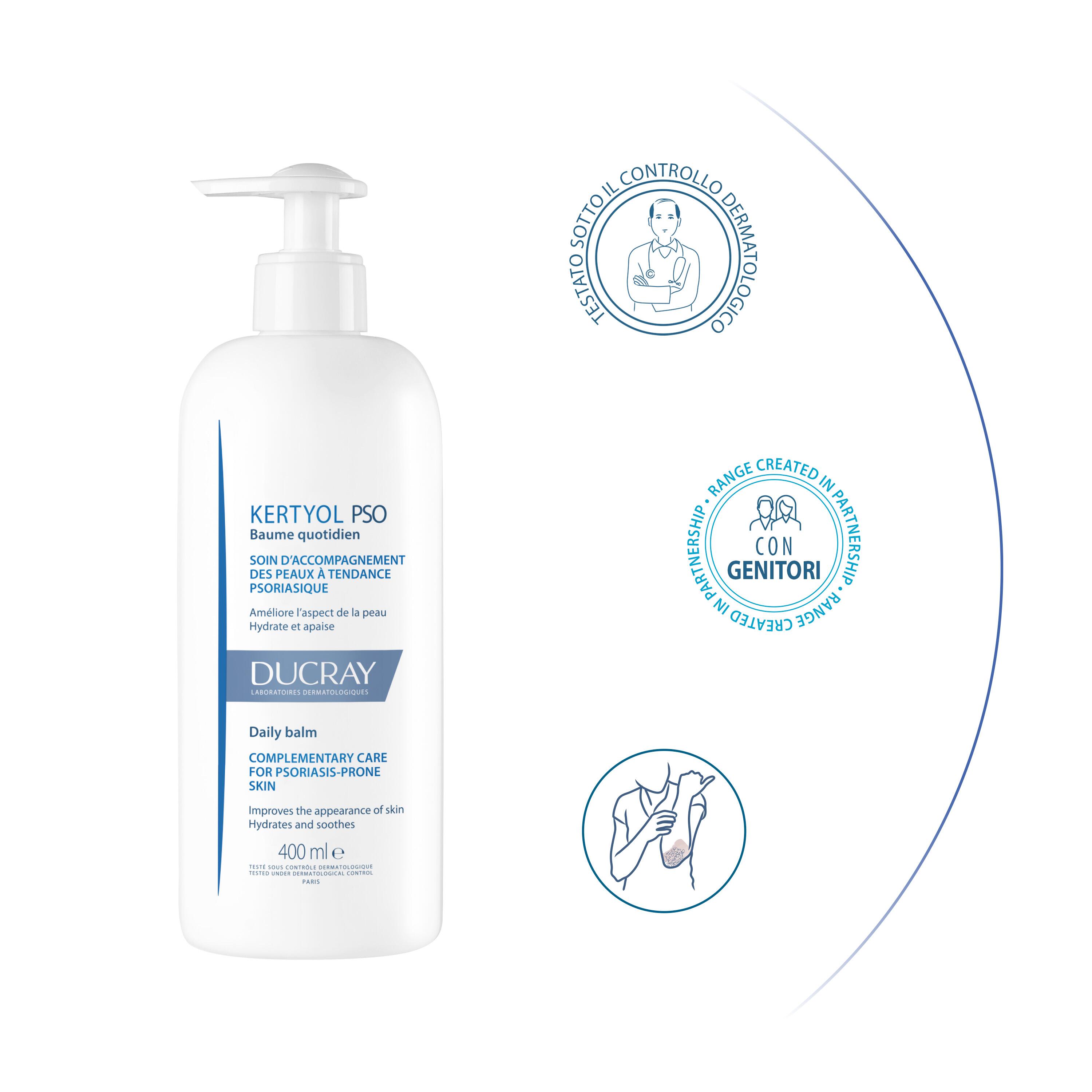 Ducray Kertyol PSO - Balsamo Idratante Quotidianto Per Pelle Psoriasica 400 ml