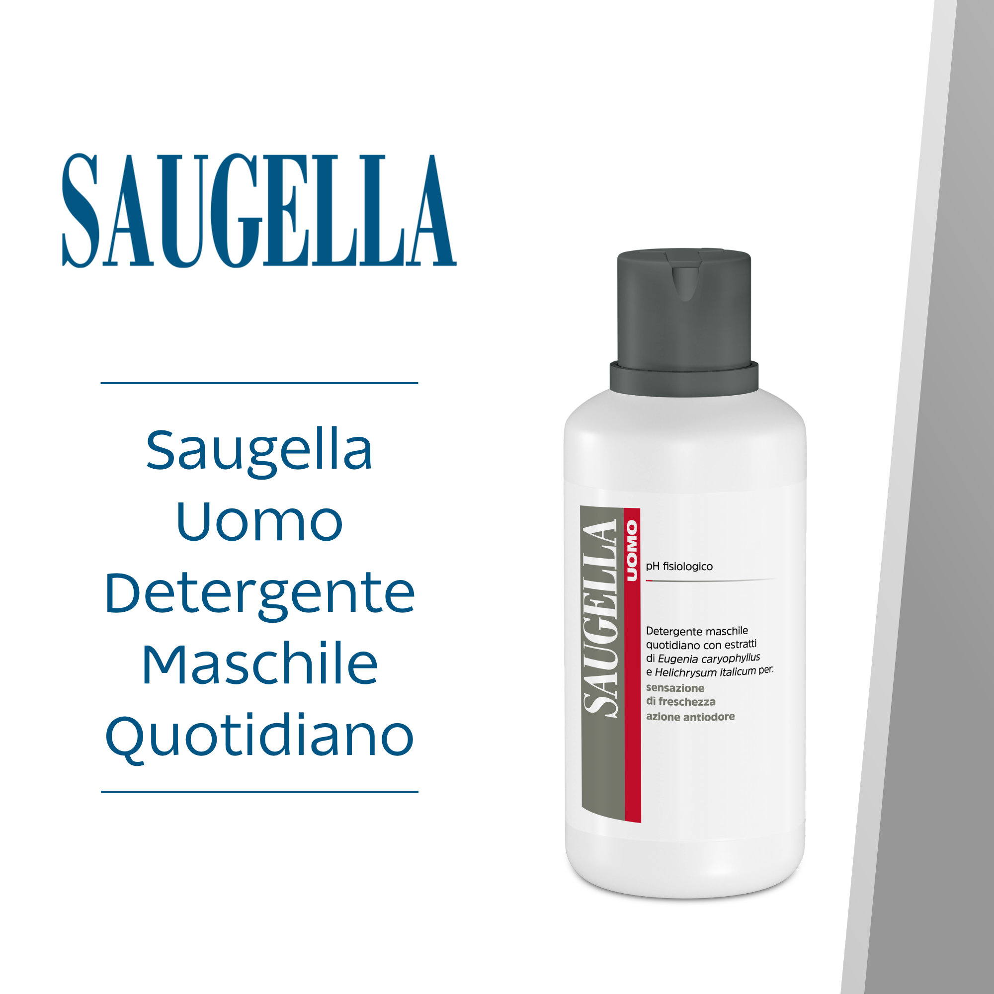 Saugella Uomo - Detergente Maschile Intimo Quotidiano A pH Fisiologico 200 ml