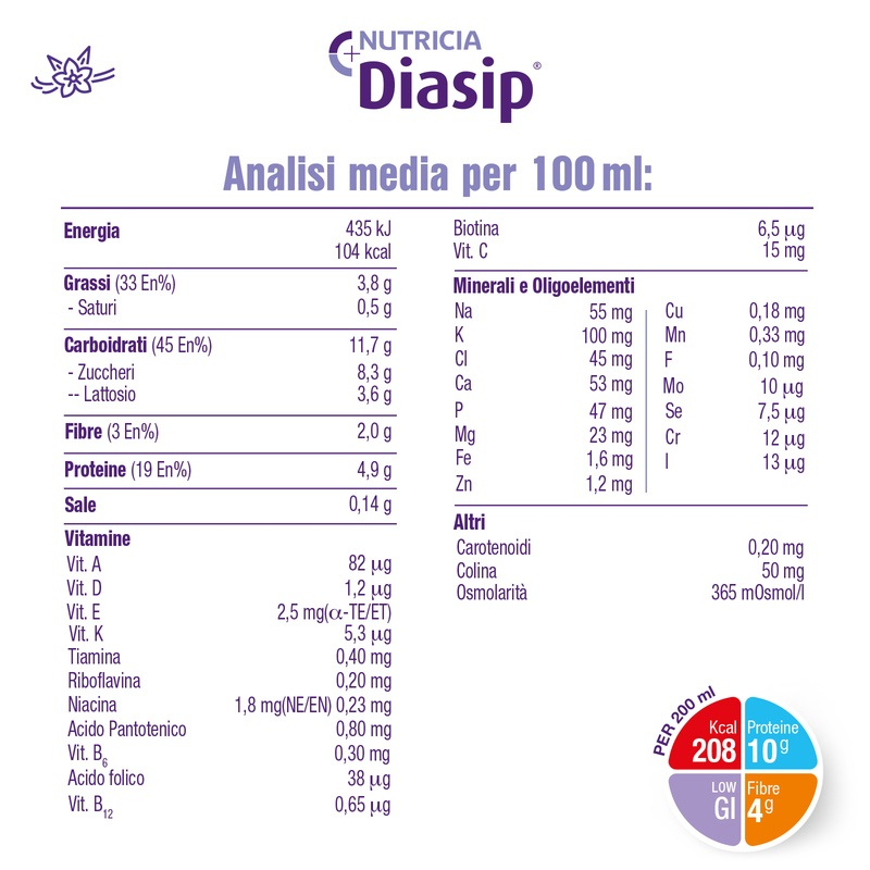 DIASIP VANIGLIA 200ML 4PZ