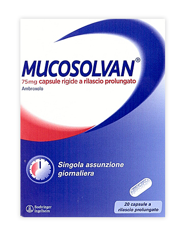 Mucosolvan 75mg Ambroxolo 20 Capsule Rigide a Rilascio Prolungato