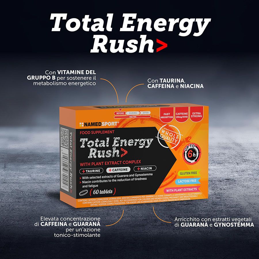 Named Sport Total Energy Rush 60 Compresse - Integratore Energizzante