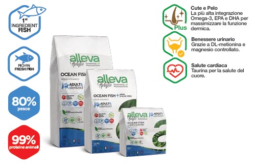 ALLEVA HOLISTIC CAT ADULT OCEAN FISH + HEMP & ALOE VERA KG 10 - P00276H