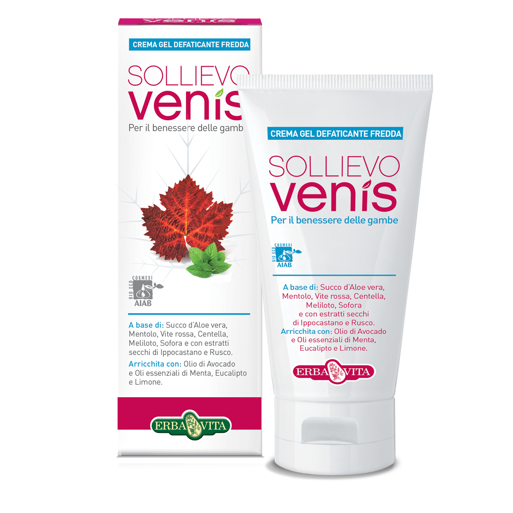 Erba Vita Sollievo Venis Crema Gel Defaticante Fredda Gambe Pesanti 100 ml
