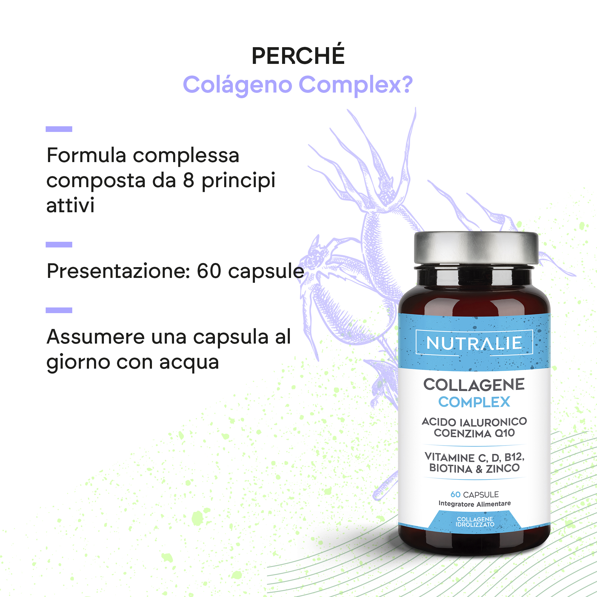 Nutralie Collagen Complex 60 Capsule - Integratore Per La Pelle