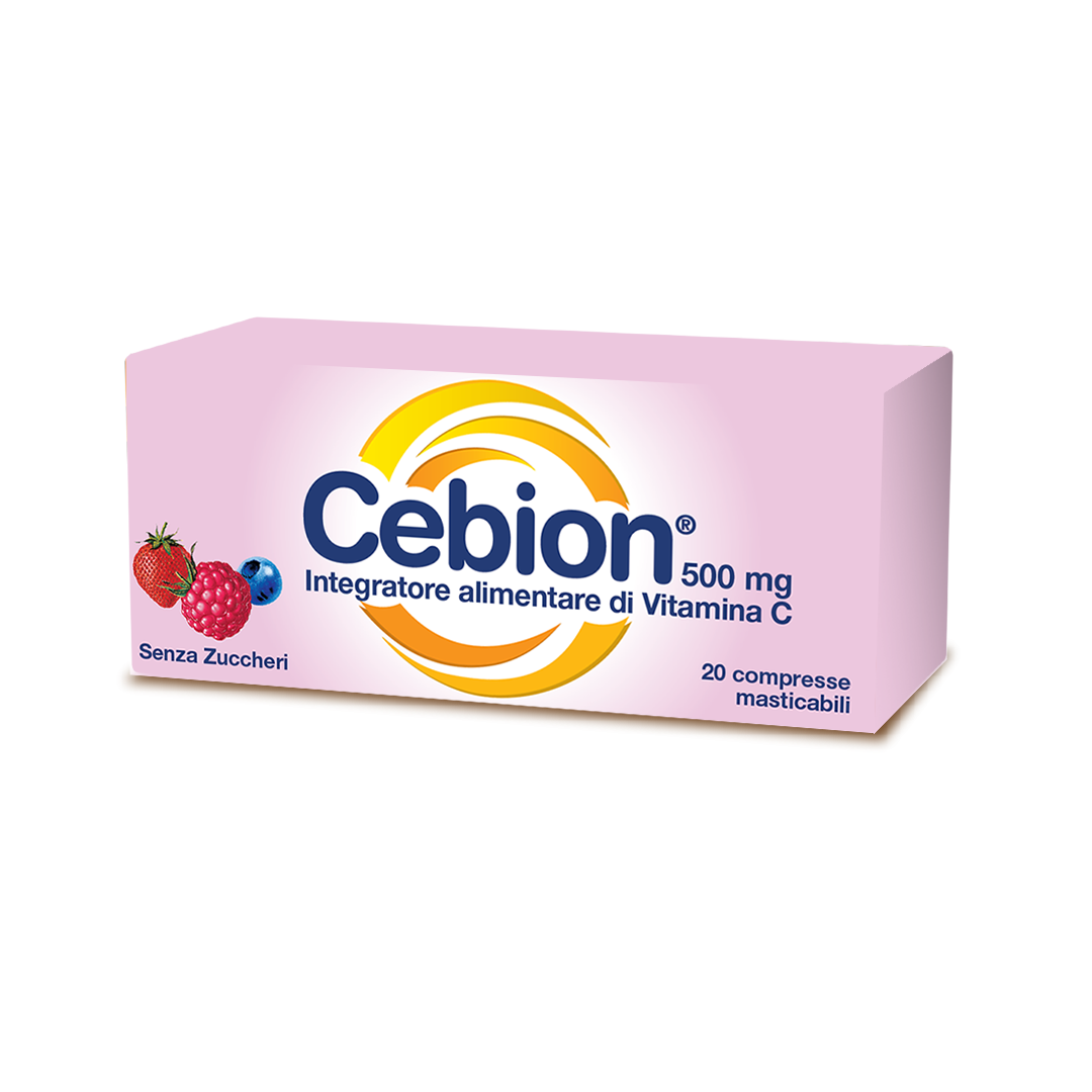 Cebion - Integratore di Vitamina C - 20 compresse masticabili - senza zucchero