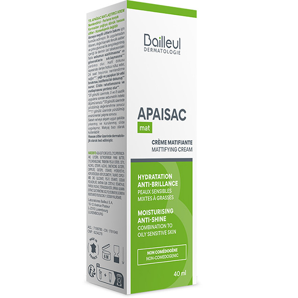 Apaisac Pure Crema Opacizzante per pelle tendente all'acne per restringere i pori e ridurre le imperfezioni - 40ml