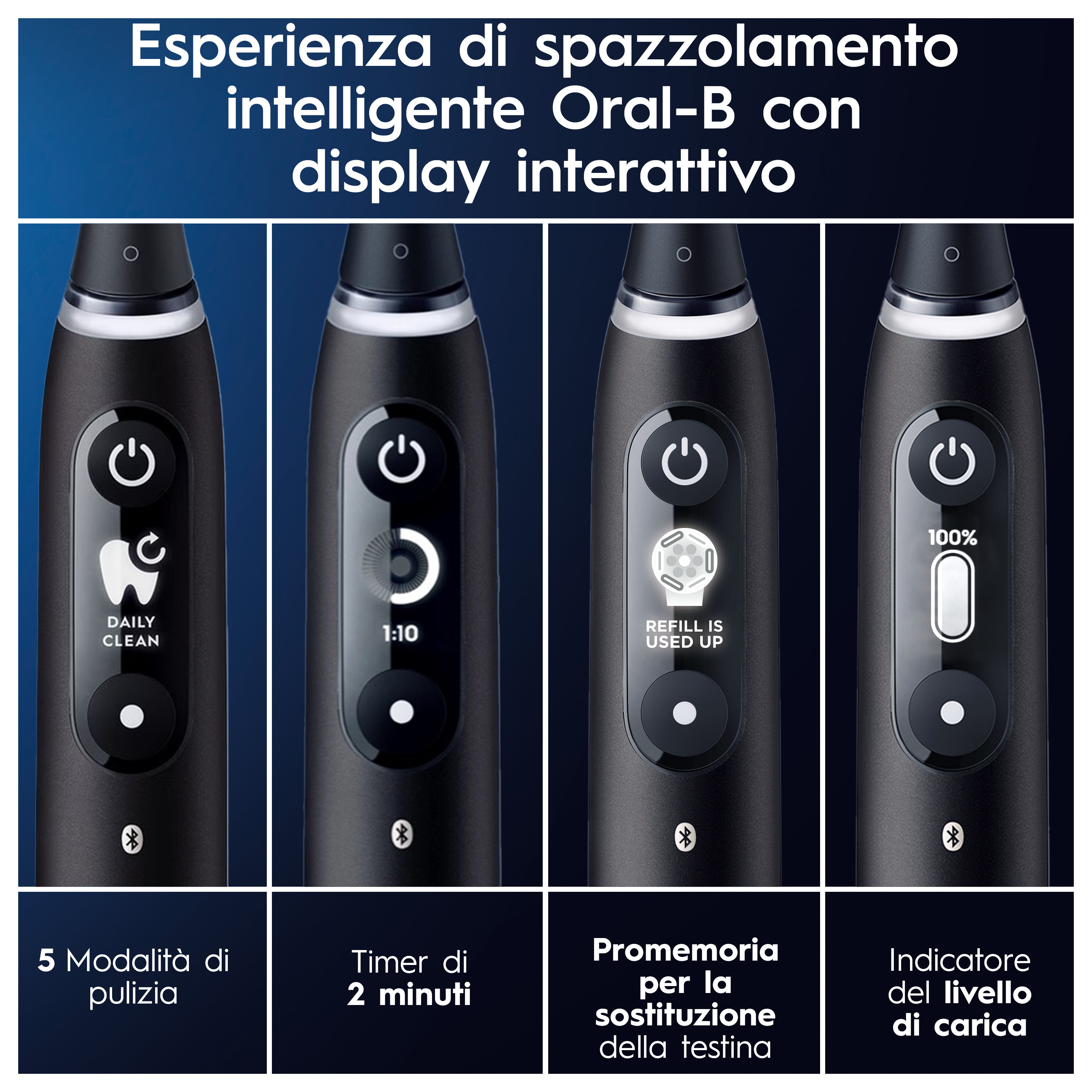 Oral-B iO6 Spazzolino Elettrico Ricaricabile Nero Con Custodia Da Viaggio