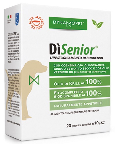 DìSenior Integratore Per Cani 20 Bustine 10 ml