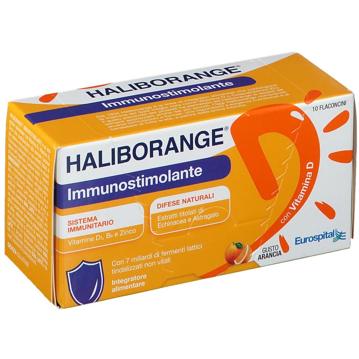 Haliborange Immunostimolante Integratore Sistema Immunitario 10 Flaconcini 
