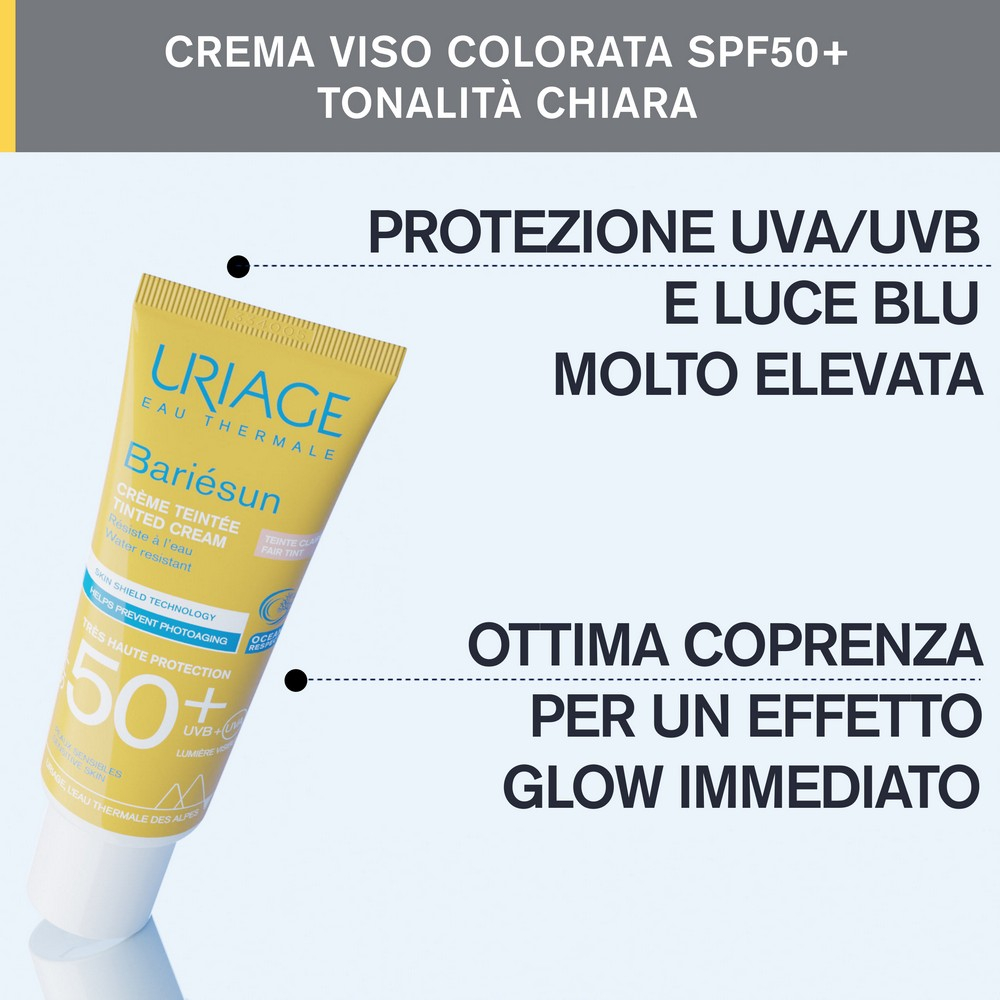 Uriage Bariesun Crema solare colorata Tinta chiara SPF50+