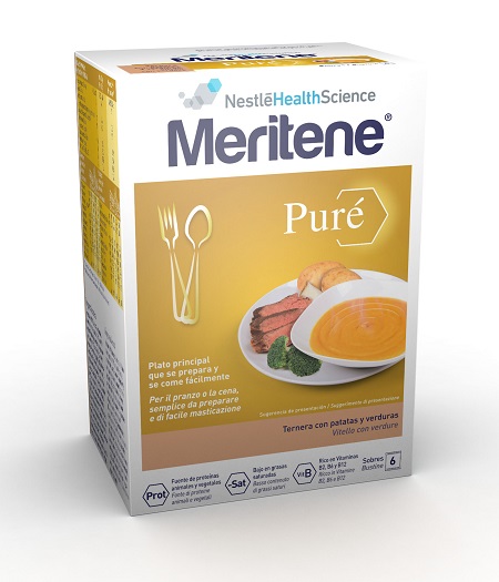 Meritene Puré Vitello Con Patate e Verdure 6x75 g
