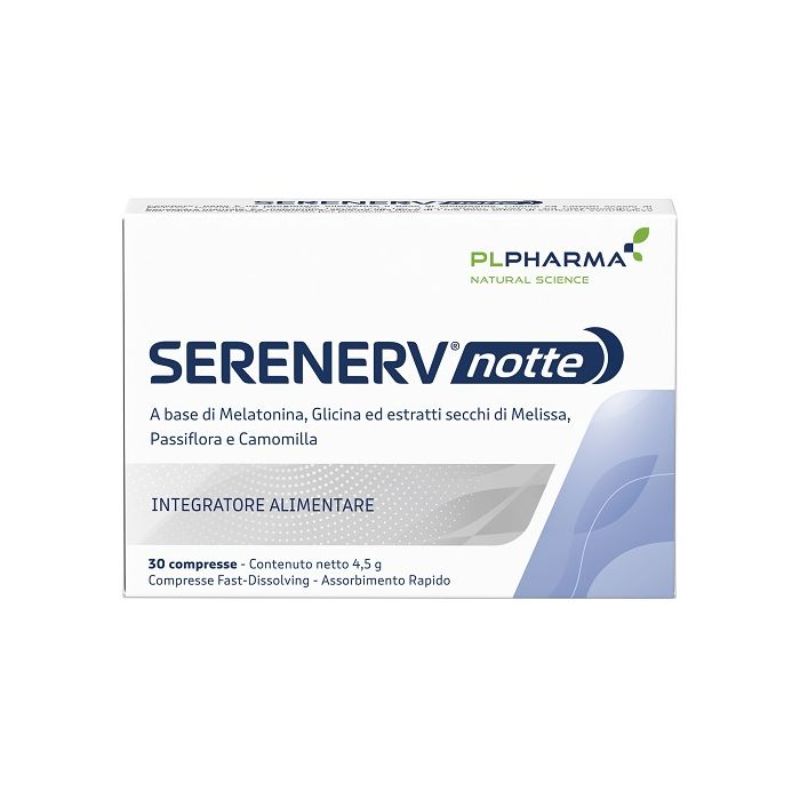 Pl Pharma - Serenerv Notte 30 Compresse - Integratore Per Il Sonno