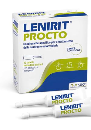 Lenirit Procto coadiuvante specifico per il trattamento della sindrome emorroidaria 10 tubetti monodose