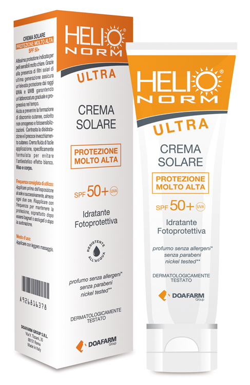 Helionorm Ultra Crema Solare SPF 50+ Protezione Corpo 100 ml