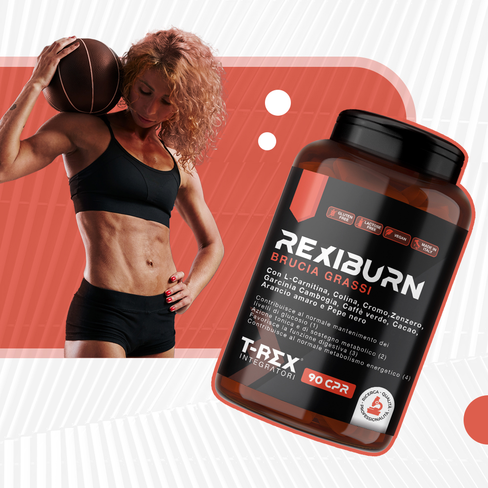 T-Rex Integratori Rexiburn Bruciagrassi 90 Compresse - Integratore Per L'Equilibrio Del Peso Corporeo