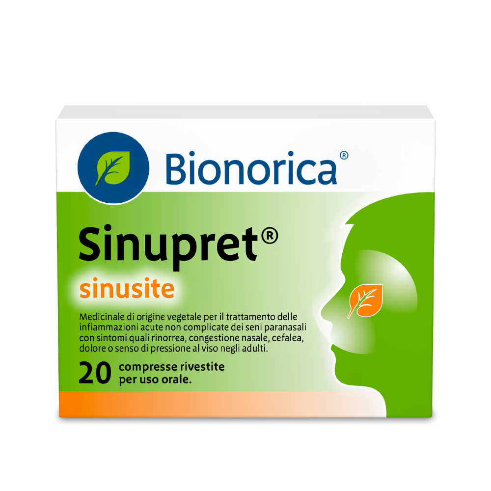 Bionorica Sinupret Sinusite - 20 Compresse Rivestite Per Il Trattamento Della Sinusite