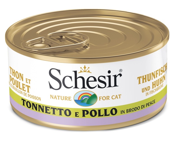 SCHESIR CAT TONN/FIL POLLO 70G