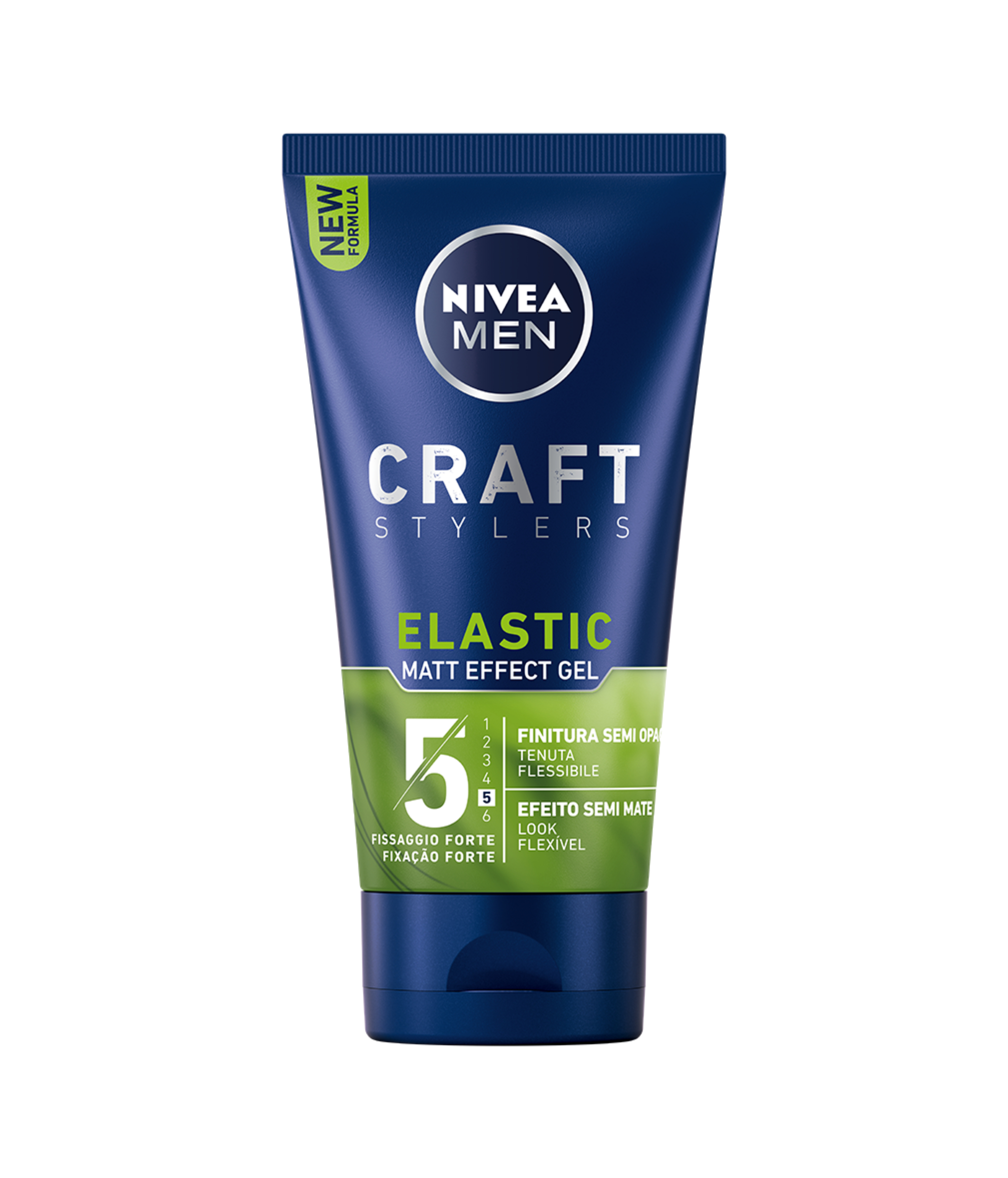 Nivea Men Styling Gel Elastic 150 ml, Gel per la cura capelli a lunga tenuta con resistenza elastica