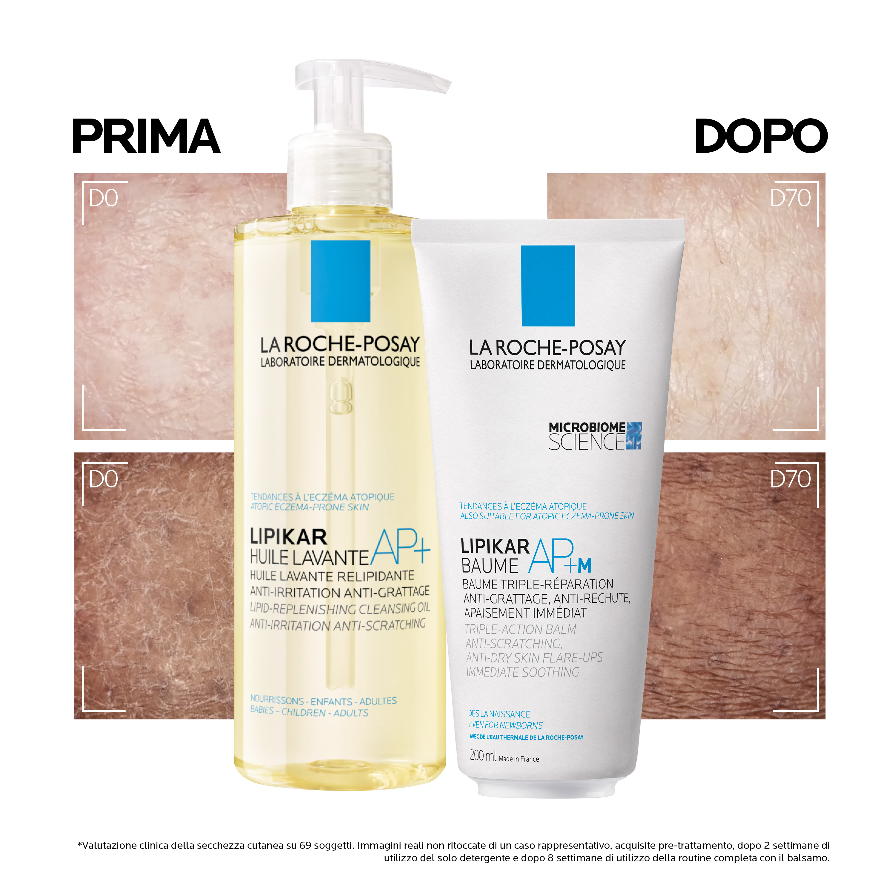 La Roche-Posay Lipikar - Baume AP+M Balsamo Riparatore A Tripla Azione Per Pelle Secca O Atopica 200 ml