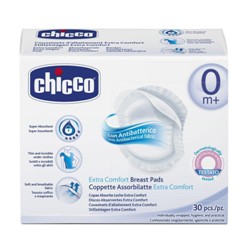 Chicco Natural Feeling Coppette Assorbilatte Antibatteriche 30 Pezzi
