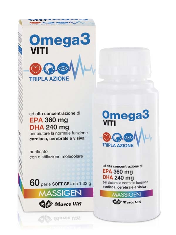 Omega 3 VITI Multiazione Cardio Integratore Circolazione 60 Perle