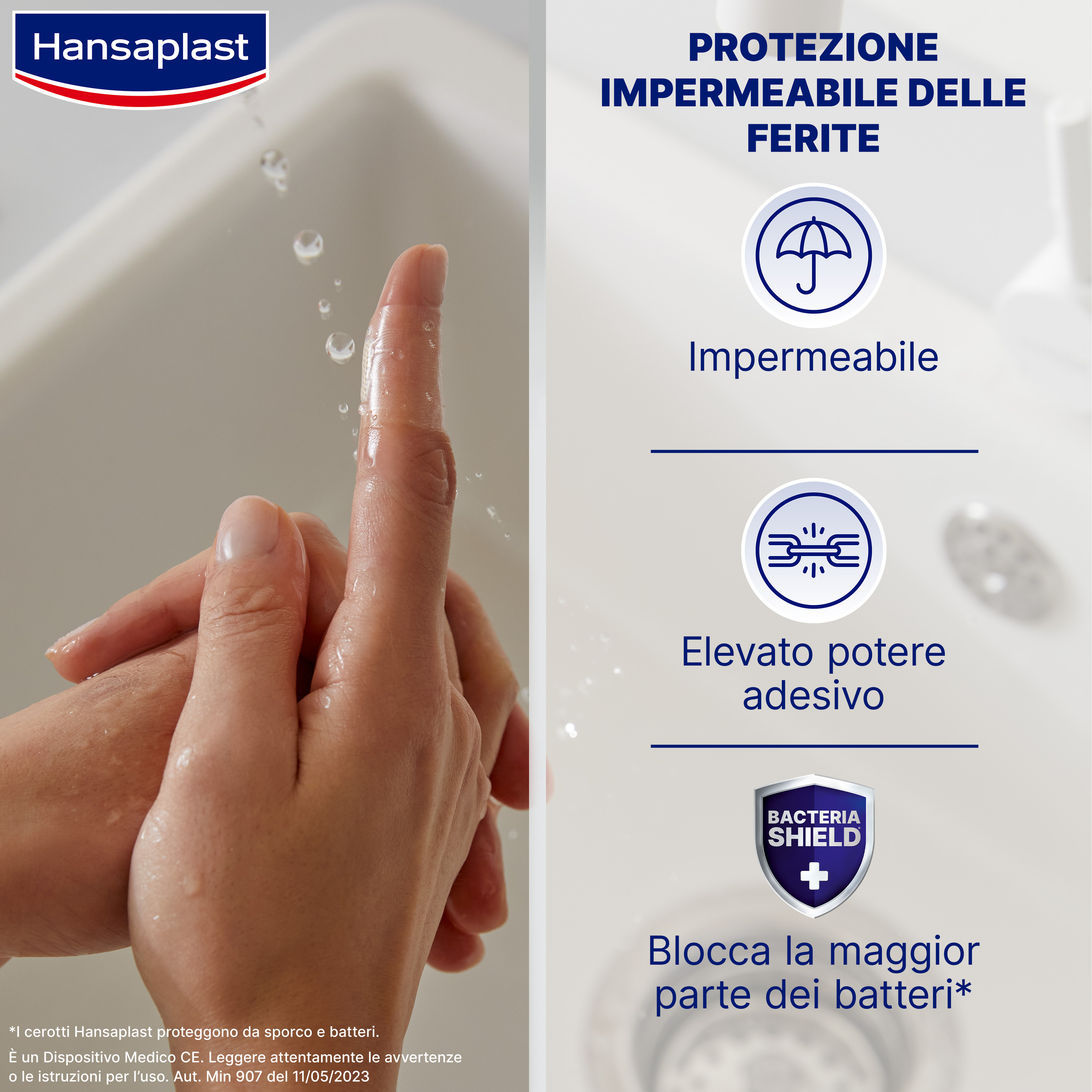 Hansaplast Aqua Protect - Cerotti Impermeabili, 20 cerotti