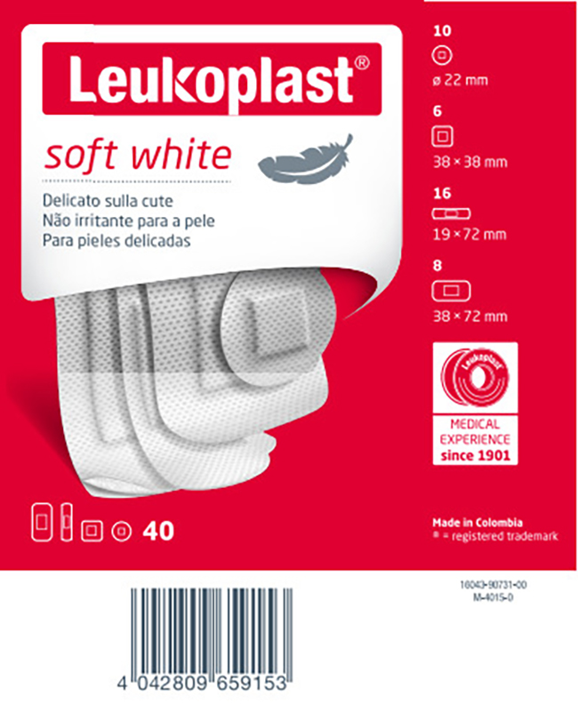 LEUKOPLAST Soft White Ass.40pz