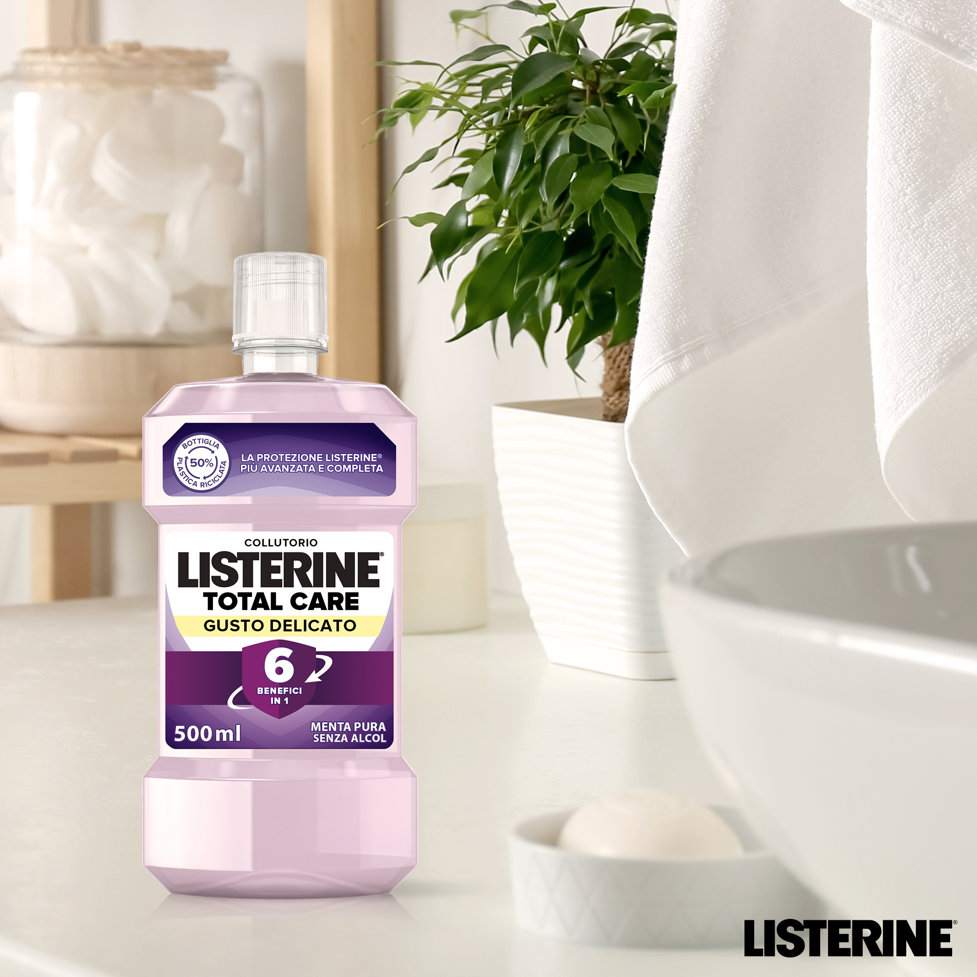 Listerine Total Care Zero Collutorio Senza Alcool 500 ml