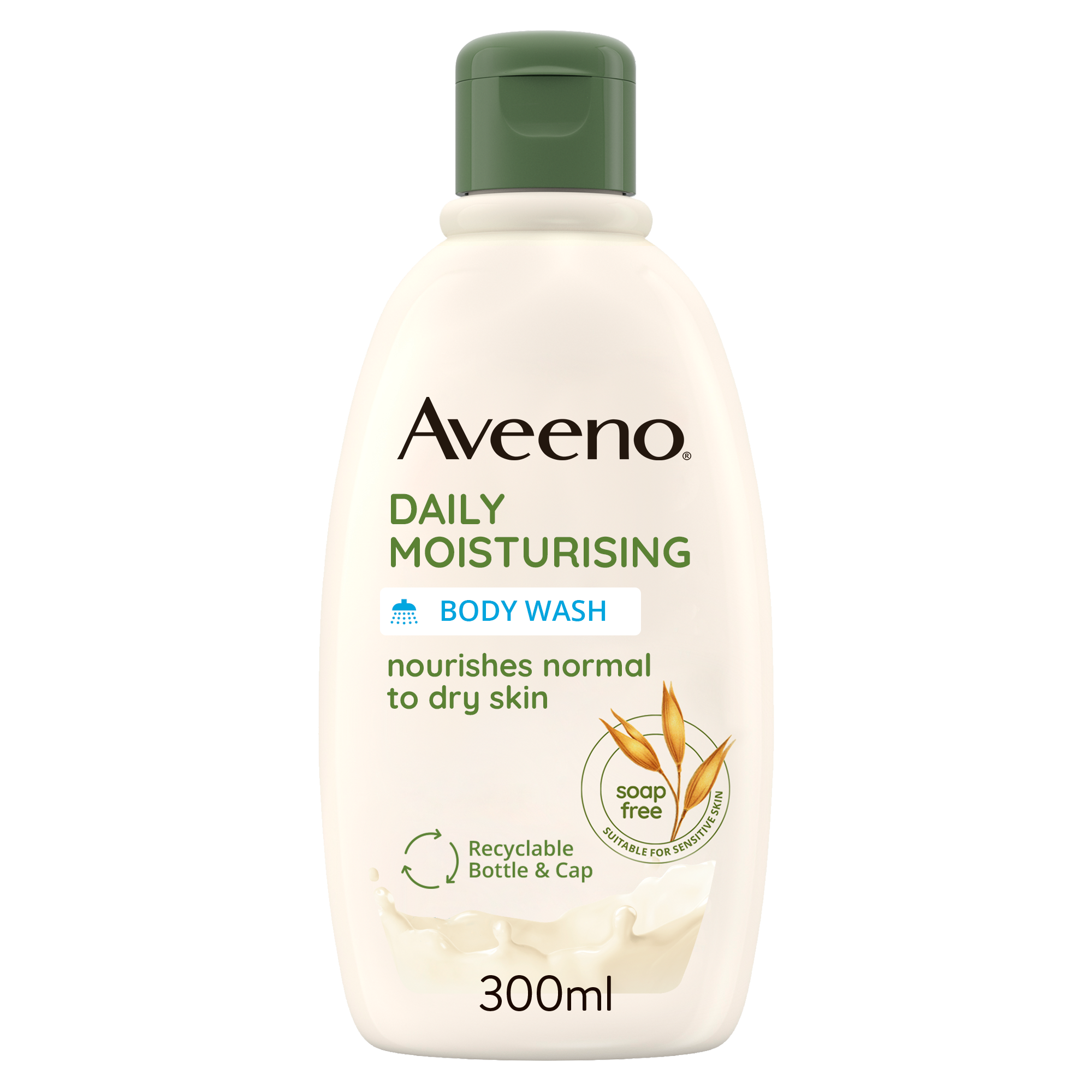 Aveeno Bagnoschiuma Daily Moisturising, Bagnodoccia Idratante per Pelli Normali e Sensibili all'Avena 300 ml