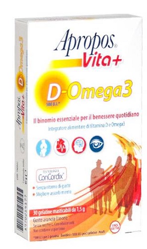 Apropos Vita+ D-Omega3 30 gelatine masticabili gusto arancia-limone