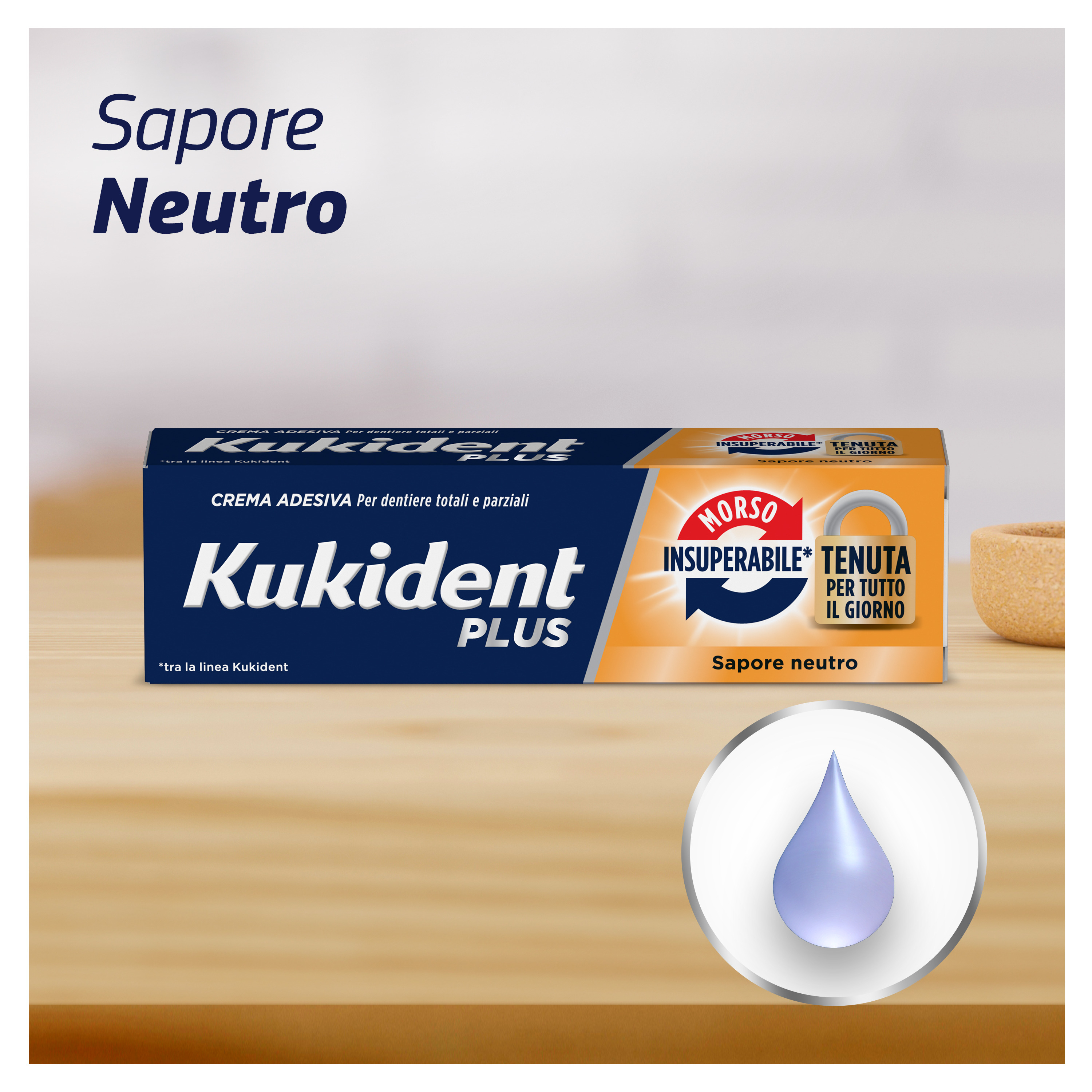 Kukident Plus Doppia Azione Crema Adesiva Protesi Dentali 40g