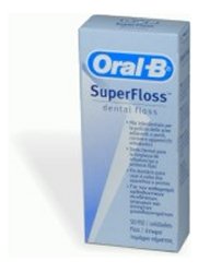 Oral-B Superfloss Filo Interdentale Ponti Apparecchi Ortodontici 50 Fili Pre-Misurati