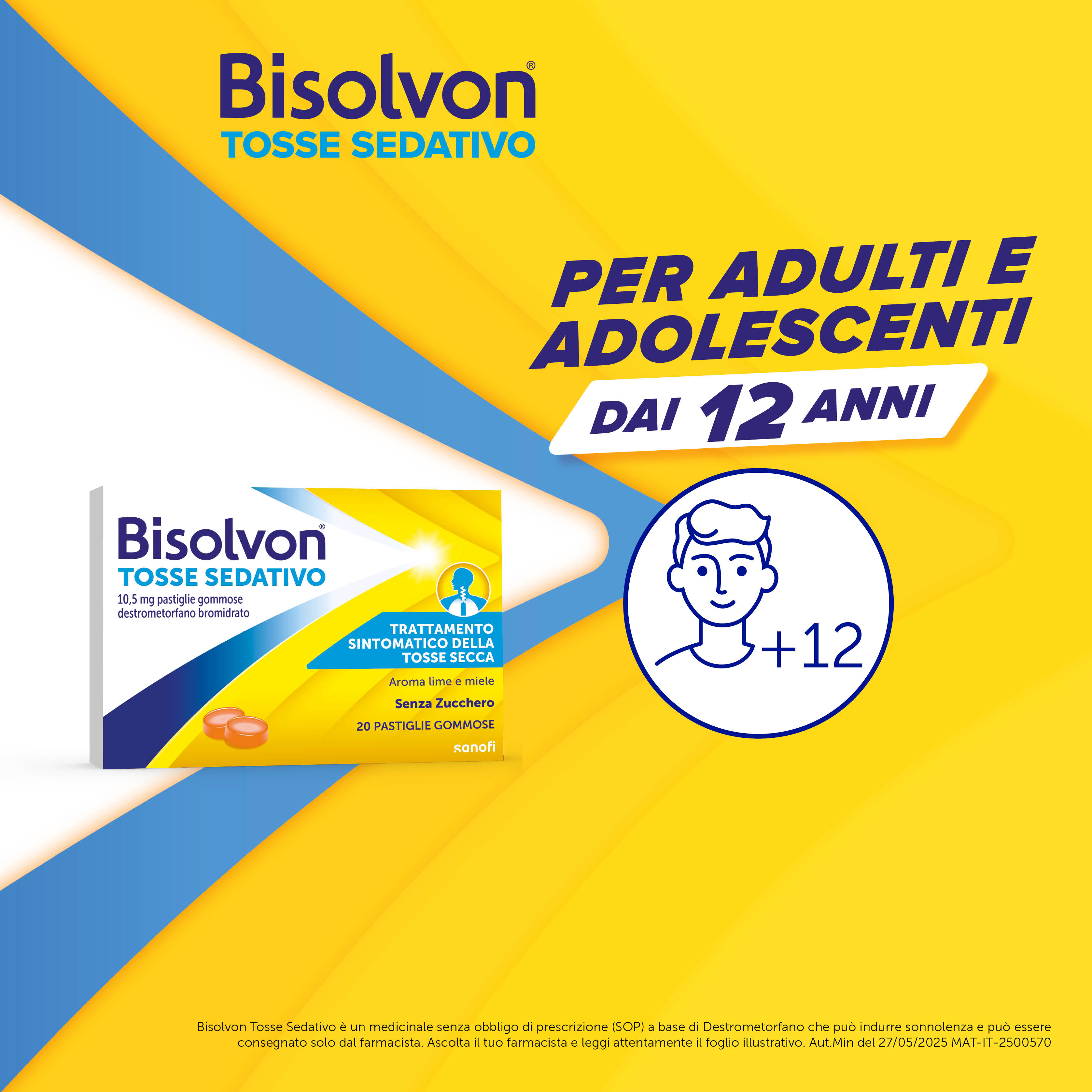 Bisolvon Tosse Sedativo Pastiglie Gommose 10,5mg 20 Pastiglie