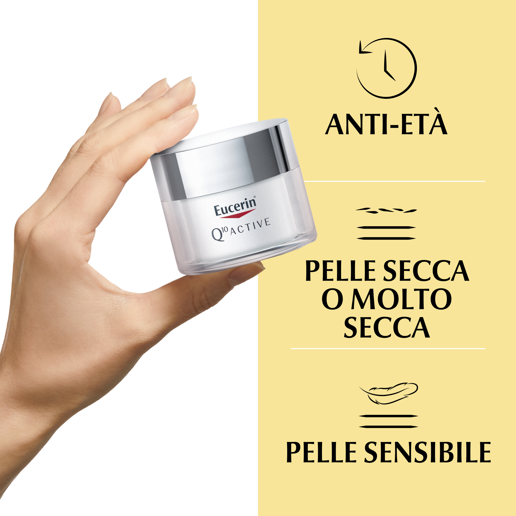 Eucerin Q10 Active Crema Giorno Viso Antirughe Pelli Secche 50 ml