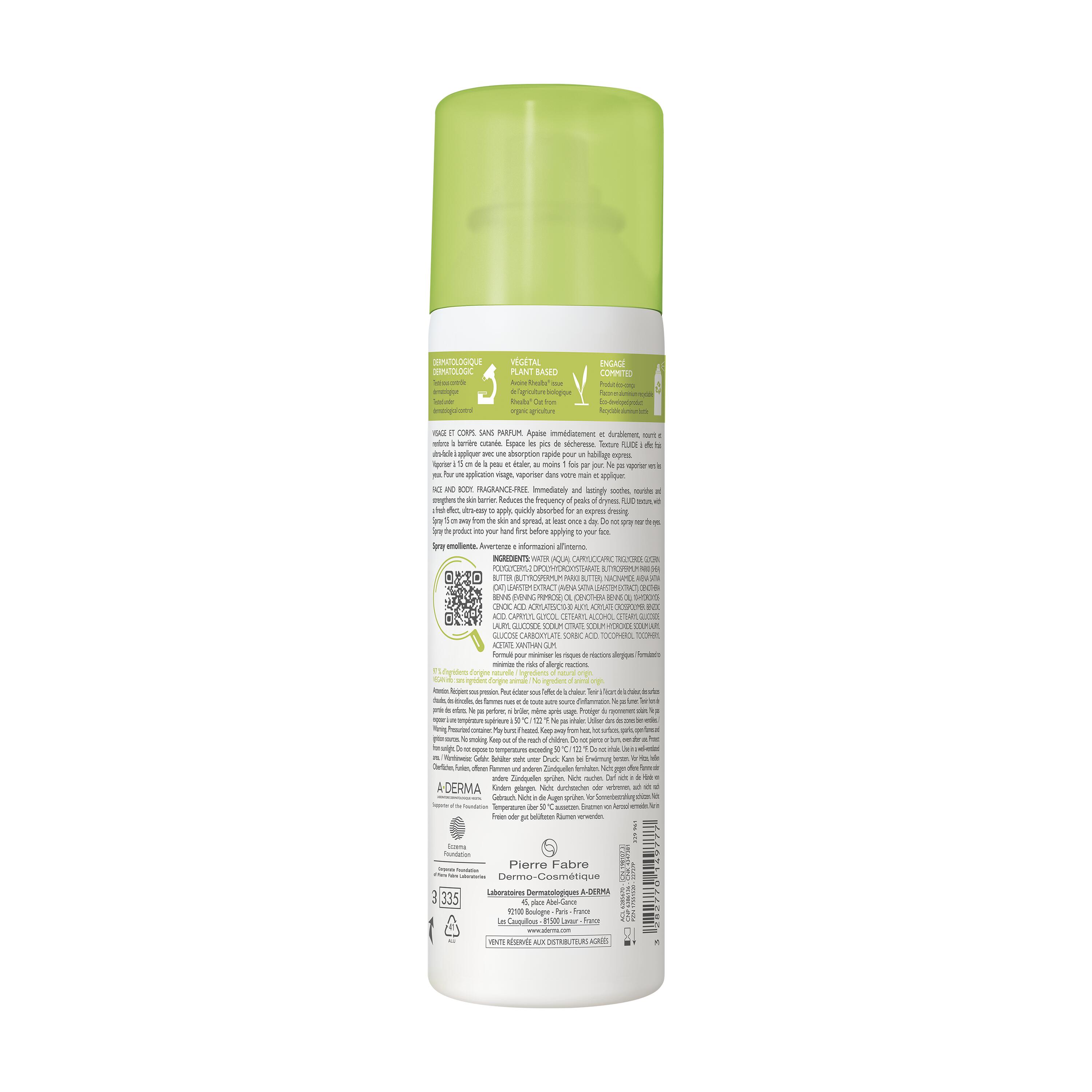 A-Derma Exomega Control - Spray Emolliente 50 ml