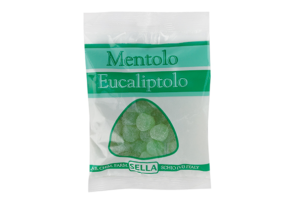 Sella Mentolo Eucalipto Caramelle Per la Gola Busta