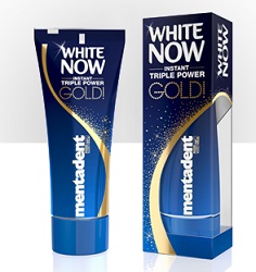 Mentadent White Now Triple Power Gold Dentifricio Sbiancante 50 ml