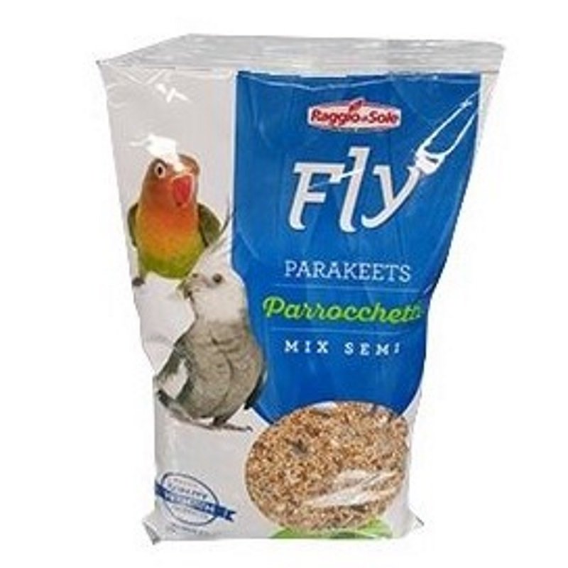 RAGGIO DI SOLE FLY MANGIME VOLATILI PARROCCHETTI PARAKEETS MIX SEMI 850GR