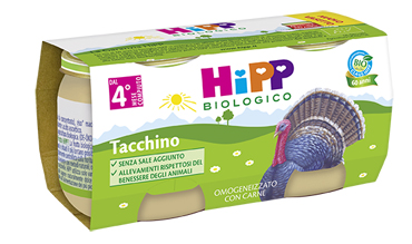 Hipp Biologico Omogeneizzato Tacchino 2 x 80 g
