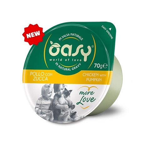 OASY GATTO MORE LOVE POLLO ZUCCA 70GR (coppetta)