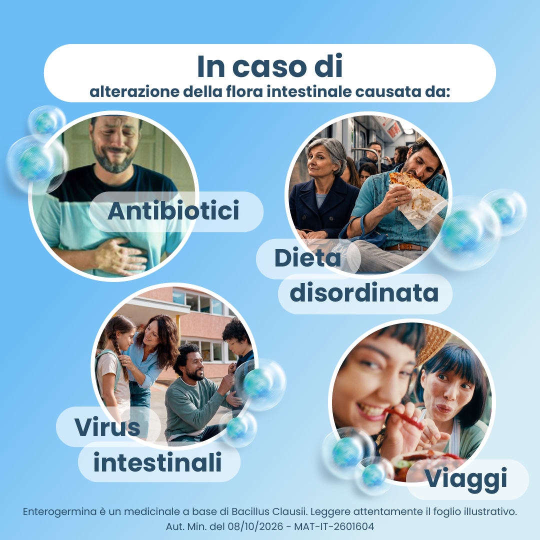 Enterogermina 4 Miliardi/5 ml Sospensione Orale - Fermenti Lattici E Probiotici Per I Disturbi Intestinali 30 Fiale