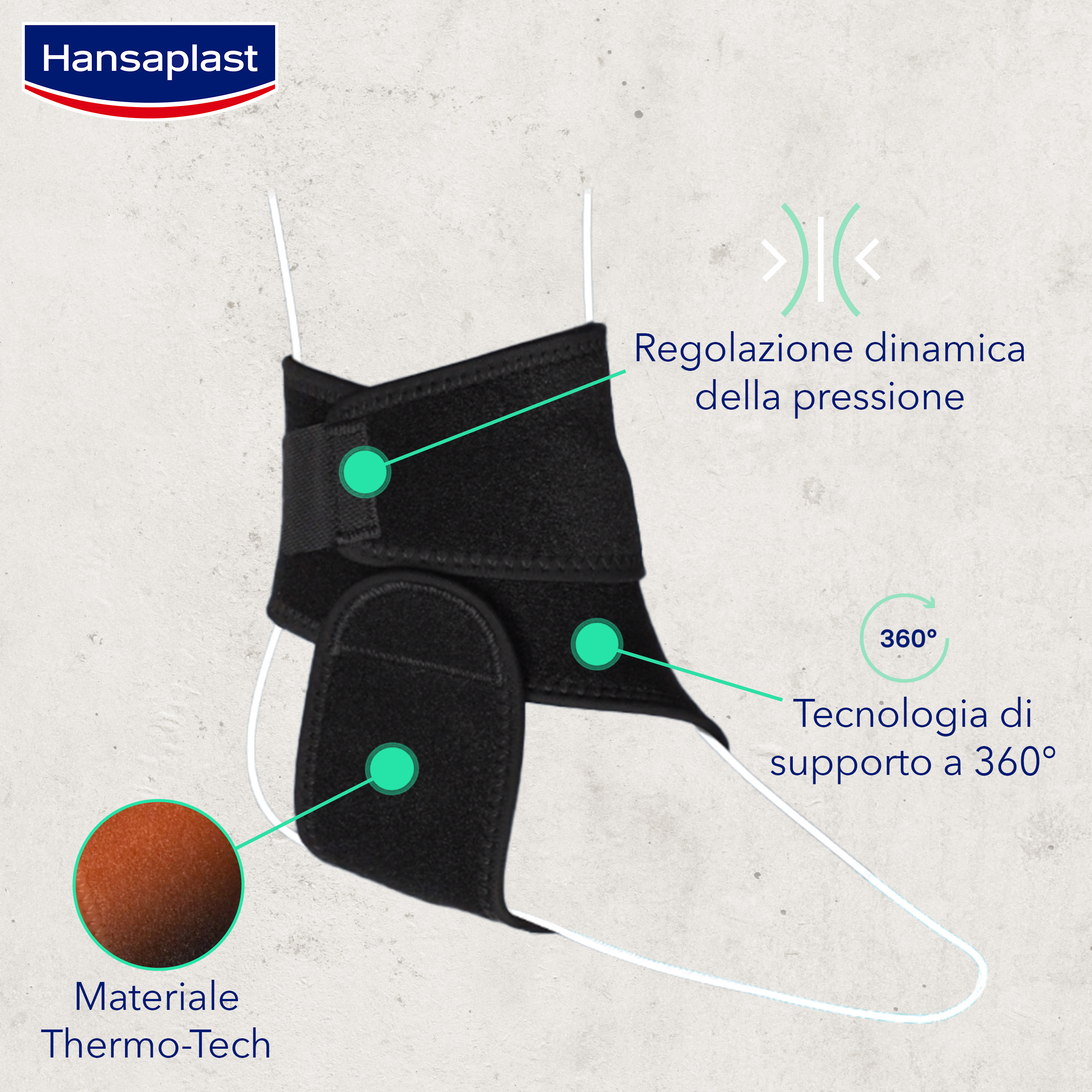 Hansaplast Sport Supporto Caviglia, Cavigliera ortopedica per protezione e sollievo, 1 pezzo