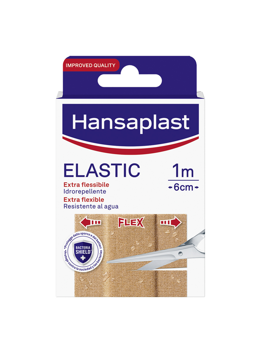 Hansaplast Cerotti Elastic, Striscia cerotti flessibili per le articolazioni, 10 pezzi da 1 m x 6 cm