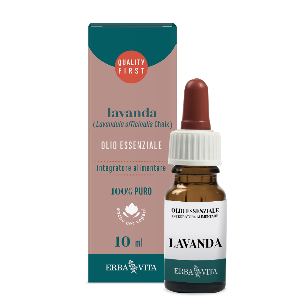 Erba Vita Olio Essenziale Lavanda Integratore Rilassante Per L'Umore 10 Ml
