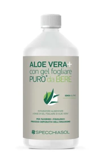 Specchiasol AloeVera+ Succo Puro Integratore Lenitivo Emolliente 1000 ml