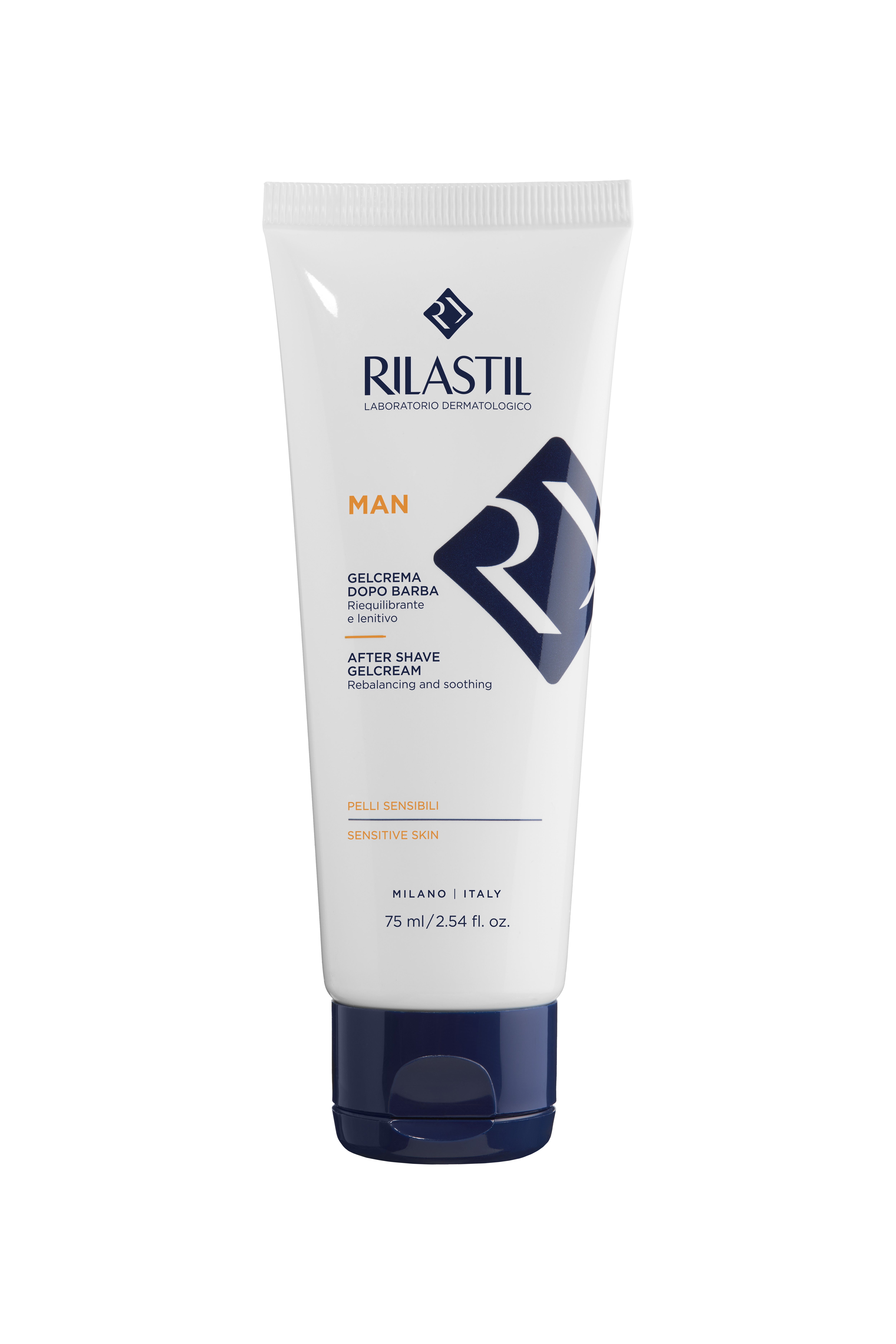 Rilastil Man - Gelcrema Dopo Barba Riequilibrante E Lenitiva Per Pelle Sensibile 75 ml