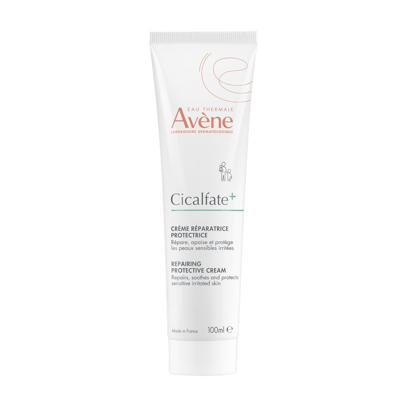 Eau Thermale Avène Cicalfate+ Crema Ristrutturante Protettiva, Viso e corpo, con C+-Restore e Zinco, Pelle fragilizzata, per tutta la famiglia, 100ml 